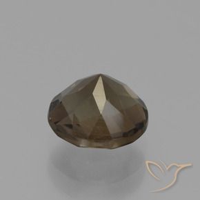 cuarzo ahumado Moca claro natural de 1.60 ct, Redondo, VS-SI