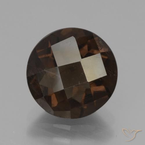 2.84ct Natural Marrón sombra cuarzo ahumado, Redondo, VS-SI