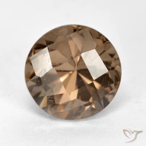 2.64ct Natural Marrón medio cuarzo ahumado, Redondo, VS