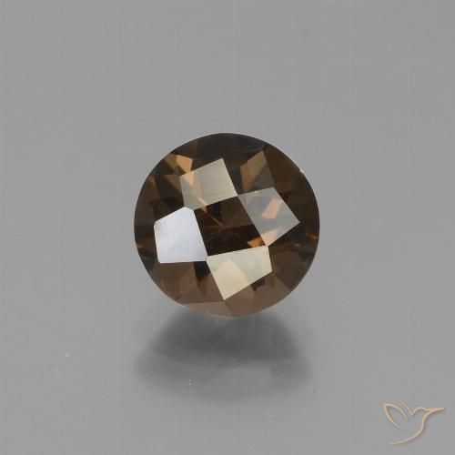 1.70ct Natural Marrón jengibre cuarzo ahumado, Redondo, VS