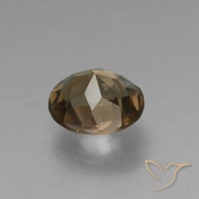 cuarzo ahumado Marrón cálido natural de 1.39 ct, Redondo, VVS