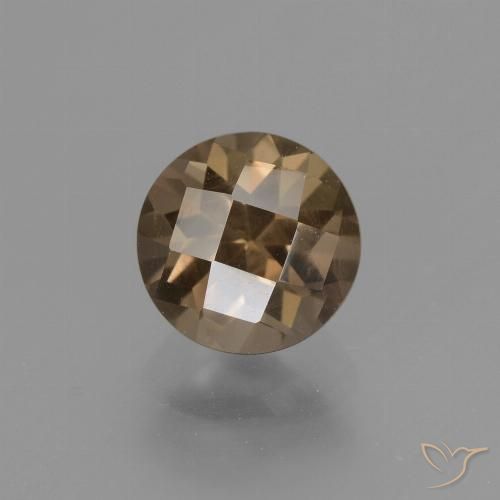 1.87ct Natural Marrón claro medio cuarzo ahumado, Redondo, VVS-VS
