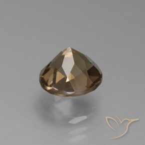 cuarzo ahumado Marrón claro medio natural de 1.87 ct, Redondo, VVS-VS