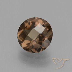 cuarzo ahumado Marrón medio natural de 1.49 ct, Redondo, VVS-VS