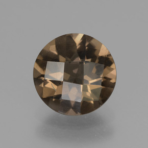 Cuarzo Ahumado Marrón jengibre natural de 2.03 ct, Corte Redondo, VS