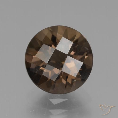 2.29ct Natural Marrón sombra cuarzo ahumado, Redondo, VS