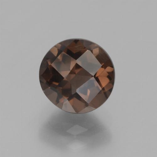 Cuarzo ahumado marrón natural de 1,57 ct, corte redondo, VVS-VS