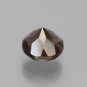 Cuarzo ahumado marrón natural de 1,57 ct, corte redondo, VVS-VS