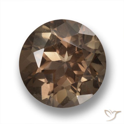 6.34ct Natural Marrón cálido cuarzo ahumado, Redondo, VVS-VS