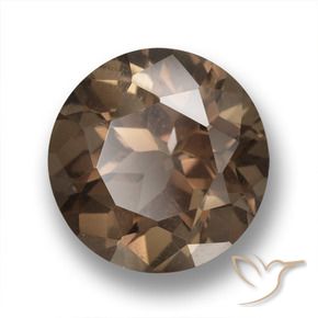 cuarzo ahumado Marrón cálido natural de 6.34 ct, Redondo, VVS-VS