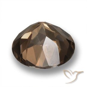 cuarzo ahumado Marrón cálido natural de 6.34 ct, Redondo, VVS-VS