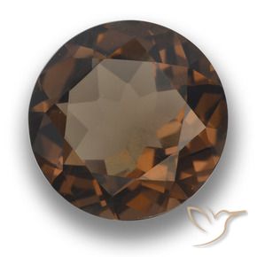 cuarzo ahumado Marrón oscuro natural de 9.60 ct, Redondo, VVS