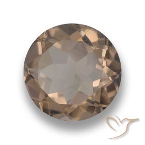 cuarzo ahumado Marrón claro natural de 4.17 ct, Redondo, VS