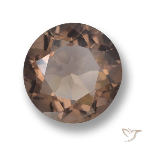 5.18ct Natural Marrón nogal cuarzo ahumado, Redondo, VVS-VS