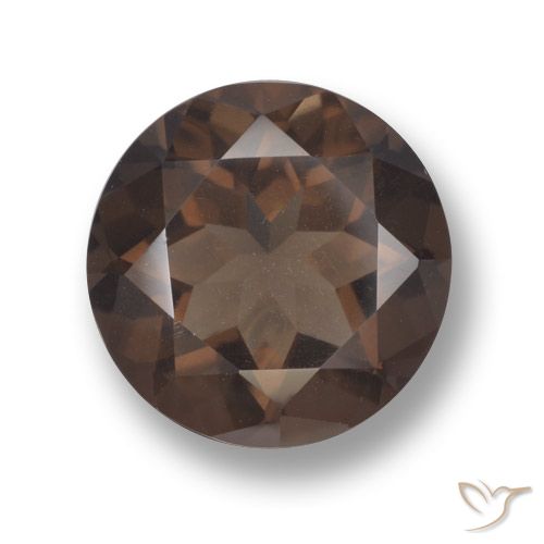 4.78ct Natural Marrón chocolate cuarzo ahumado, Redondo, VVS-VS