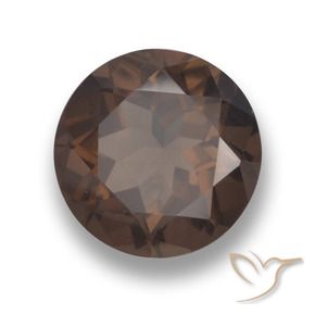 cuarzo ahumado Marrón chocolate natural de 4.78 ct, Redondo, VVS-VS