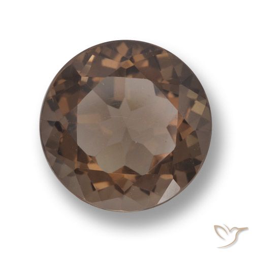 5.69ct Natural Marrón oscuro cuarzo ahumado, Redondo, VVS