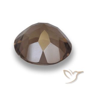 cuarzo ahumado Marrón oscuro natural de 5.69 ct, Redondo, VVS