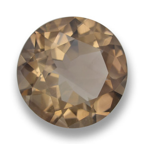 Cuarzo ahumado marrón natural de 9,38 ct, corte redondo, VVS
