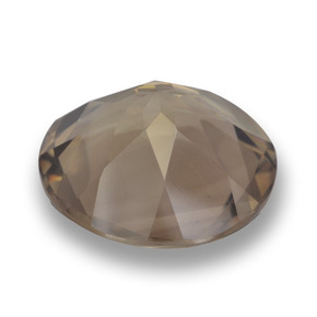 Cuarzo ahumado marrón natural de 9,38 ct, corte redondo, VVS