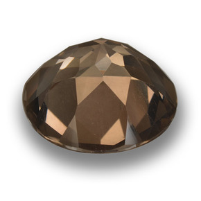 Cuarzo ahumado marrón natural de 11,07 ct, corte redondo, VVS