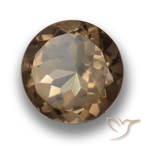 cuarzo ahumado Marrón cálido natural de 4.13 ct, Redondo, VVS