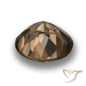 cuarzo ahumado Marrón cálido natural de 4.13 ct, Redondo, VVS