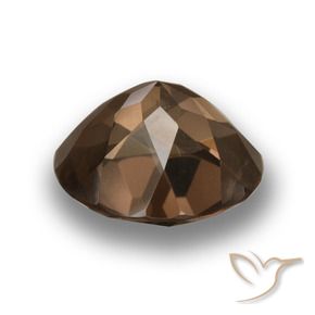 cuarzo ahumado Marrón oscuro natural de 3.96 ct, Redondo, VS