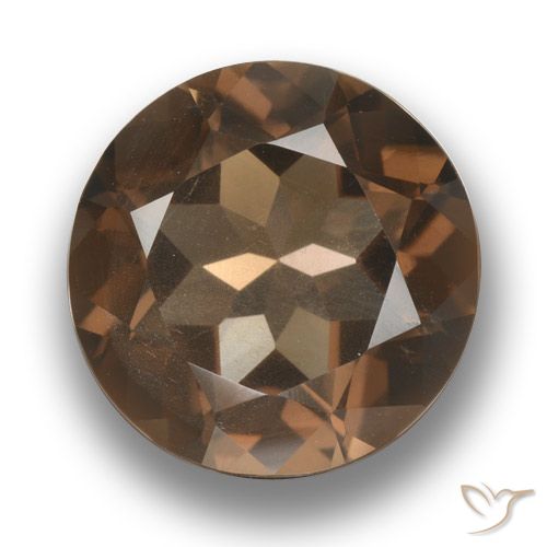 5.04ct Natural Marrón nogal cuarzo ahumado, Redondo, VS