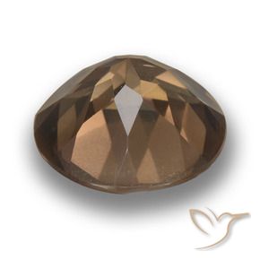 cuarzo ahumado Marrón nogal natural de 5.04 ct, Redondo, VS