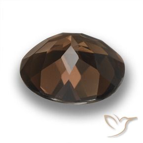 cuarzo ahumado Marrón oscuro natural de 4.61 ct, Redondo, VVS
