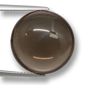 Cuarzo Ahumado Marrón sombra natural de 15.68 ct, Corte Redondo, Transparente