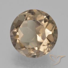 cuarzo ahumado Marrón cálido natural de 4.42 ct, Redondo, VVS-VS