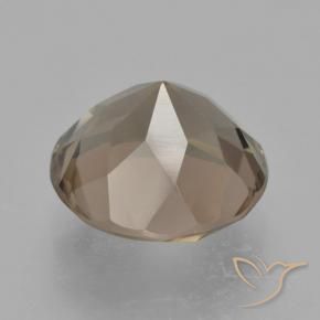 cuarzo ahumado Marrón cálido natural de 4.42 ct, Redondo, VVS-VS