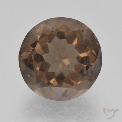 3.84ct Natural Marrón cálido cuarzo ahumado, Redondo, VVS-VS