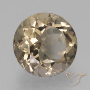cuarzo ahumado Marrón claro medio natural de 4.17 ct, Redondo, VS
