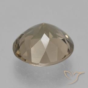cuarzo ahumado Marrón claro medio natural de 4.17 ct, Redondo, VS