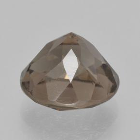 Cuarzo Ahumado Marrón medio natural de 5.06 ct, Corte Redondo, VVS-VS