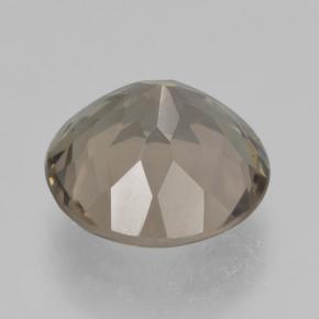 Cuarzo Ahumado Marrón medio natural de 4.44 ct, Corte Redondo, VVS-VS