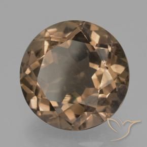 cuarzo ahumado Marrón medio natural de 12.65 ct, Redondo, VS