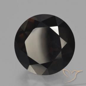cuarzo ahumado Marrón oscuro natural de 11.92 ct, Redondo, VVS