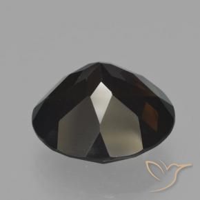 cuarzo ahumado Marrón oscuro natural de 11.92 ct, Redondo, VVS