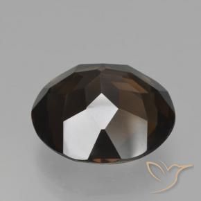 cuarzo ahumado Marrón oscuro natural de 10.34 ct, Redondo, VVS-VS