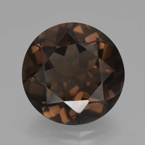 Cuarzo ahumado marrón natural de 10,02 ct, corte redondo, VVS-VS