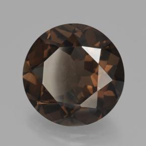 Cuarzo ahumado marrón natural de 10,02 ct, corte redondo, VVS-VS