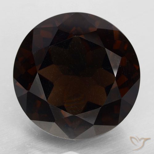 11.83ct Natural Marrón chocolate cuarzo ahumado, Redondo, VVS