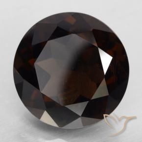 cuarzo ahumado Marrón chocolate natural de 11.83 ct, Redondo, VVS