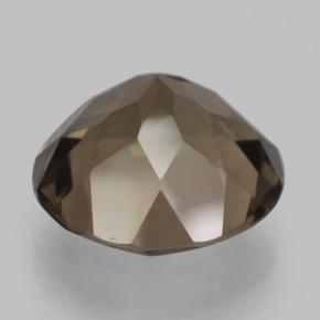 Cuarzo ahumado marrón natural de 10,47 ct, corte redondo, VS
