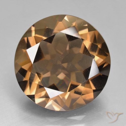 8.71ct Natural Marrón medio cuarzo ahumado, Redondo, VVS-VS