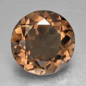 Cuarzo ahumado marrón natural de 9,03 ct, corte redondo, VVS-VS